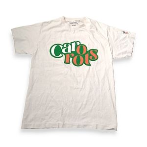 Carrots beige logo tee men's M 100% cotton